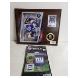 NY Giants Plaque With Rashad Jennings Card & Mini