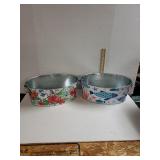 (2) Oval Tubs With Different Patterns