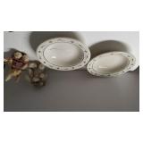 2 Medium Pasta Bowls Heritage Green