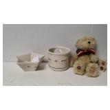 1 Pint Crock- Traditional Red And Bear