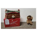 Longaberger Tree Trimming Basket And Bear