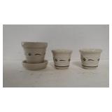 Longaberger Flower Pot And Two Votives