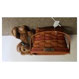 1989 Christmas Memory Basket Red