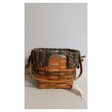 1995 Christmas Cranberry Basket W/ Protector