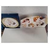 Pier One Rooster Serving Dish & Salad Plates