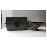 Ammo Box And Silver Like Dish