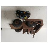 Vintage Toy Earth Mover & Black Toy VW Bug