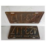 1941 Maryland License & Maryland License