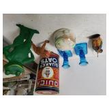 Green Cast Iron Frog Door Stop, Quaker Oats