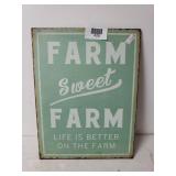 Farm Sweet Farm Metal Sign