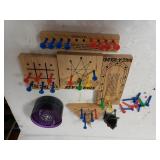Plastic Coasters & Assorted Wooden Peg Games, &