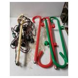 Candy Cane Outdoor Decoration With Light String