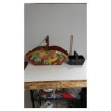 (2) Hand Painted Wooden Baskets