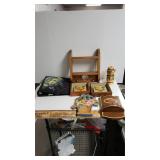 Floral Printed Binder, (5) Wooden Wall