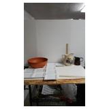 (2) Fruit Printed Pitcher Of differing Sizes, (9)