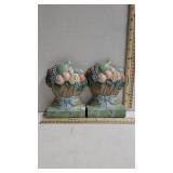 Cast Iron Fruit Basket Bookends