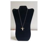 Sterling Silver Necklace And Heron Pendant