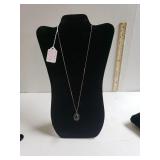 Sterling Silver Necklace With Crystal Ball