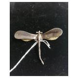 Vintage Sterling Silver Dragonfly Pin