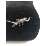 Marked Sterling Alligator Pin