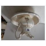 Flowered Wash Bowl & Pitcher