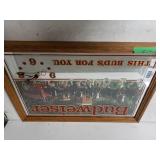 Budweiser Mirror Clock Sign