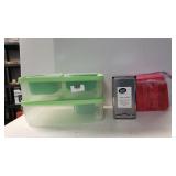 Napkin Dispenser, Napkins And Food Containers