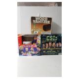 Word Yahtzee, Uno Attack, Csi Crime Game