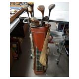 Old Fashioned Golf Clubs & Bag