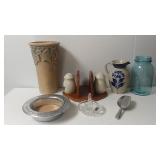 Salt And Pepper Shakers, Vase, Pottery, Ball