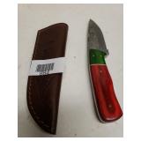 Green/red Handle Knife With Cover