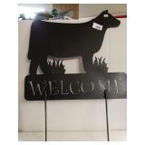 Cow Welcome Outdoor Sign