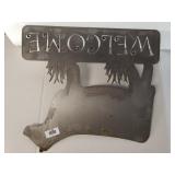Cow Metal Welcome Sign