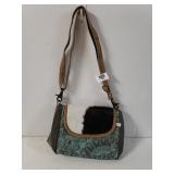 Myra Green/black/white Handbag