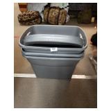 Grey Plastic Storage Bins