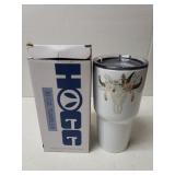 Hogg 30oz White Cow Skull Tumbler