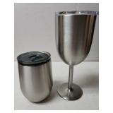 Hogg 10 oz Silver Wine Glass & 12 oz Steeles