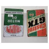 Castrol Motor Oil & Triumph Oil Metal Signs