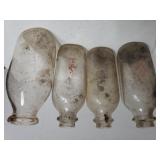 Vintage Glass Milk Bottles