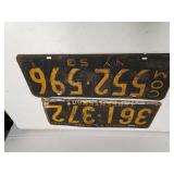 Vintage NY & MD License Plates