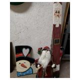 Christmas Wooden Snowman, Santa Decor