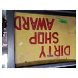 Dirty Shop Award Metal Sign