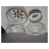 Glass Holiday Decorative Bowls