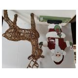 Wooden Decorative Santa & Reindeer