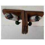 Wooden Duck Bookends