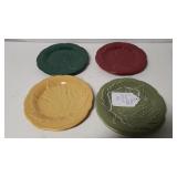 Longaberger Set Of 4 Falling Leaves Plates