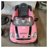 Pink Battery Powered Mini Cooper Car For Children