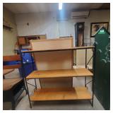 Metal And Wood Shelving Unit