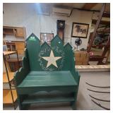 Hand Painted Star Bench