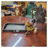 Wire Chicken Statue, Sunflower Chicken Statue,